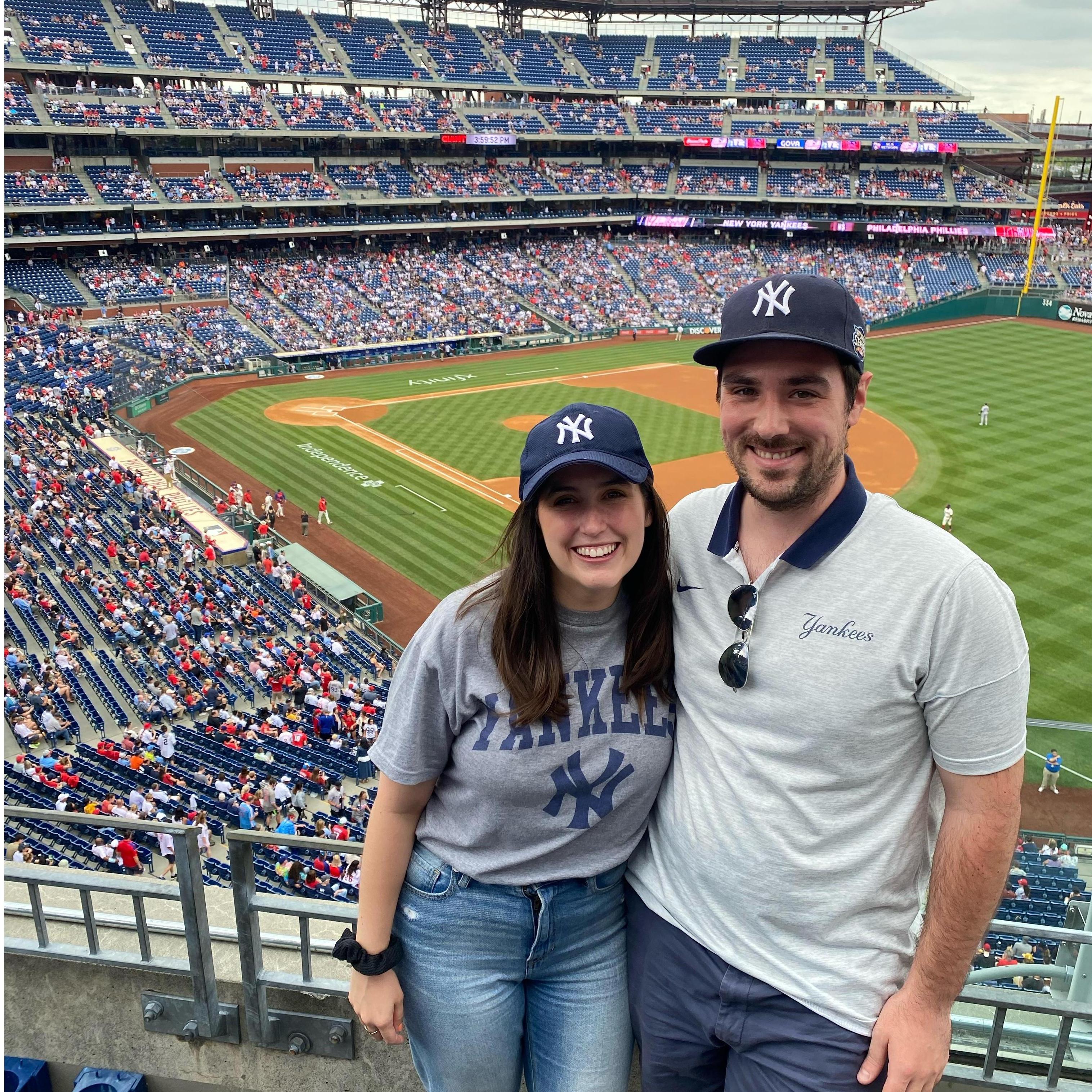 Our first Yankee game together, in Philly!