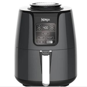 Ninja Air Fryer, Roast, Bake, Air Fry, Roast, Broil, Reheats, & Dehydrates, 4-in-1, Fries, Frozen Food, Veggies, and Juicy Meat, Less Oil, Easy Meals, Healthy Meals, Compact, 4 QT, Grey, AF101