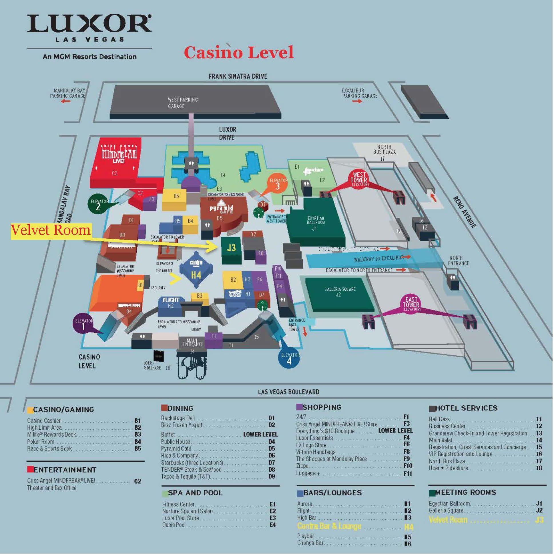 Casino Level - Location of the ceremony