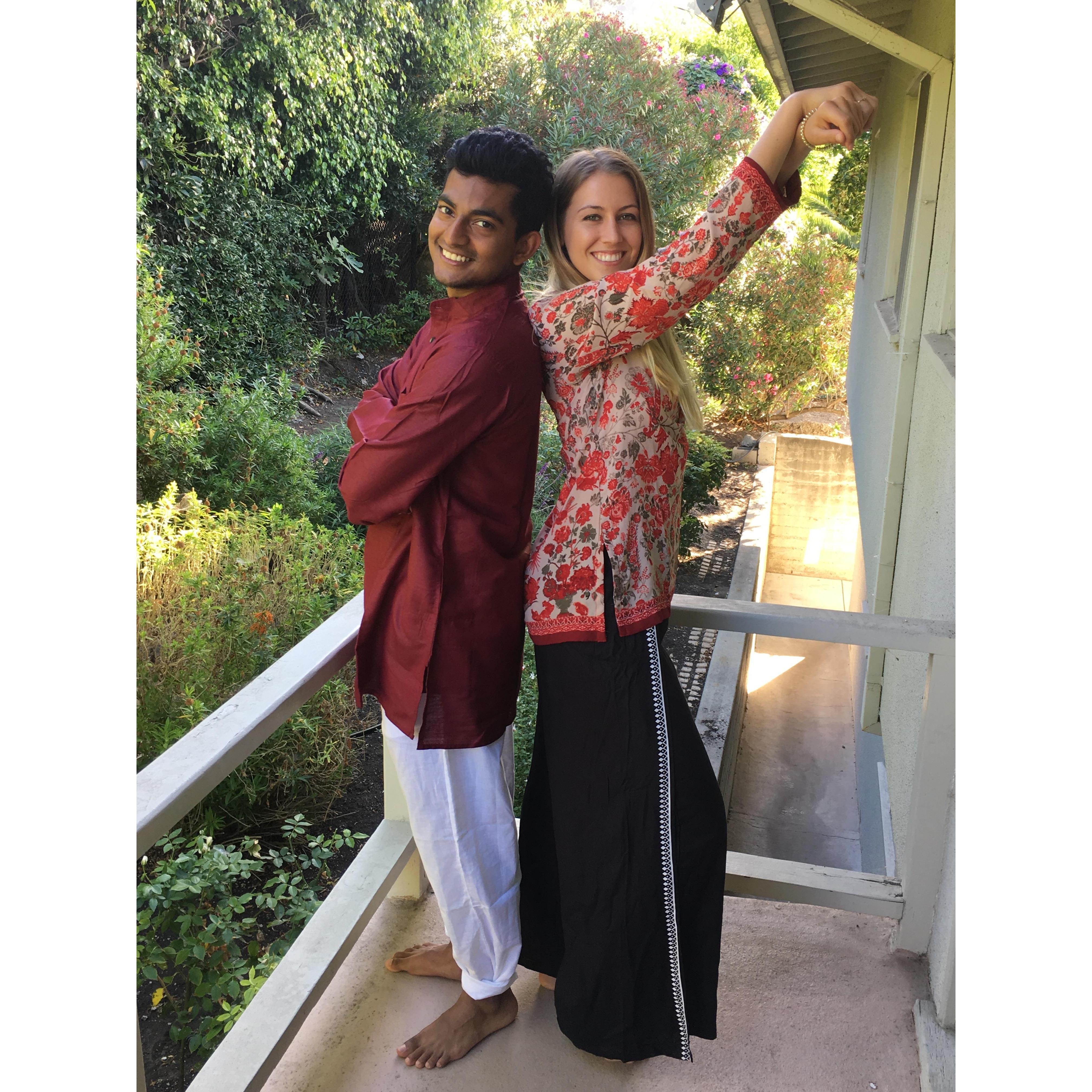 Gifts from India brought by Darius' Mom (2017).
