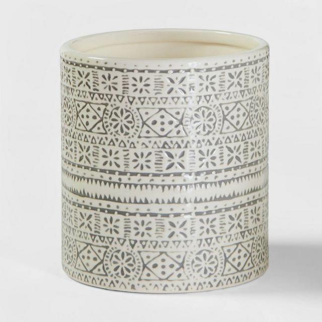 Stoneware Genesis Stripe Utensil Holder