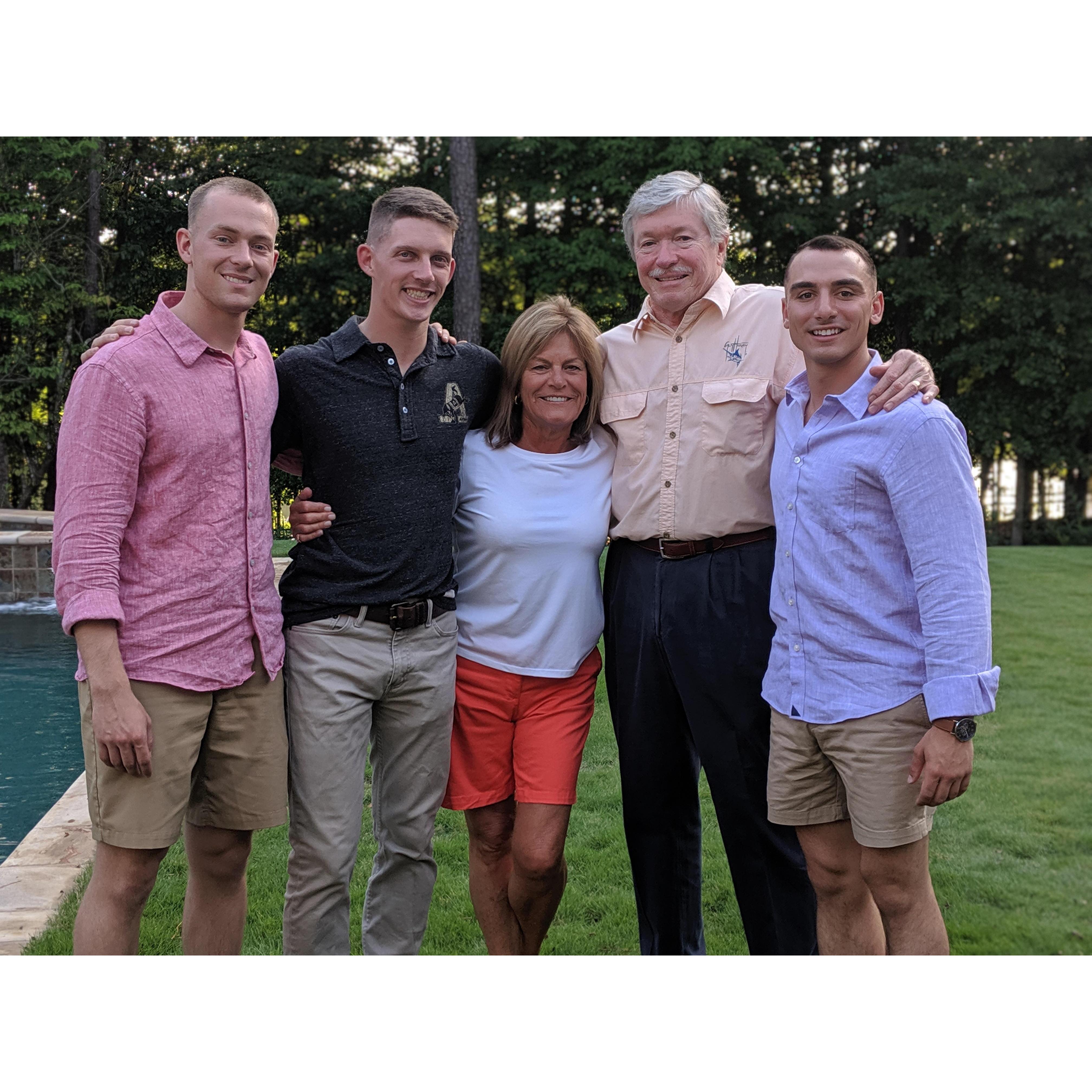 Bill, Anthony, and Chris pictured with Bill and Cris Simpson.