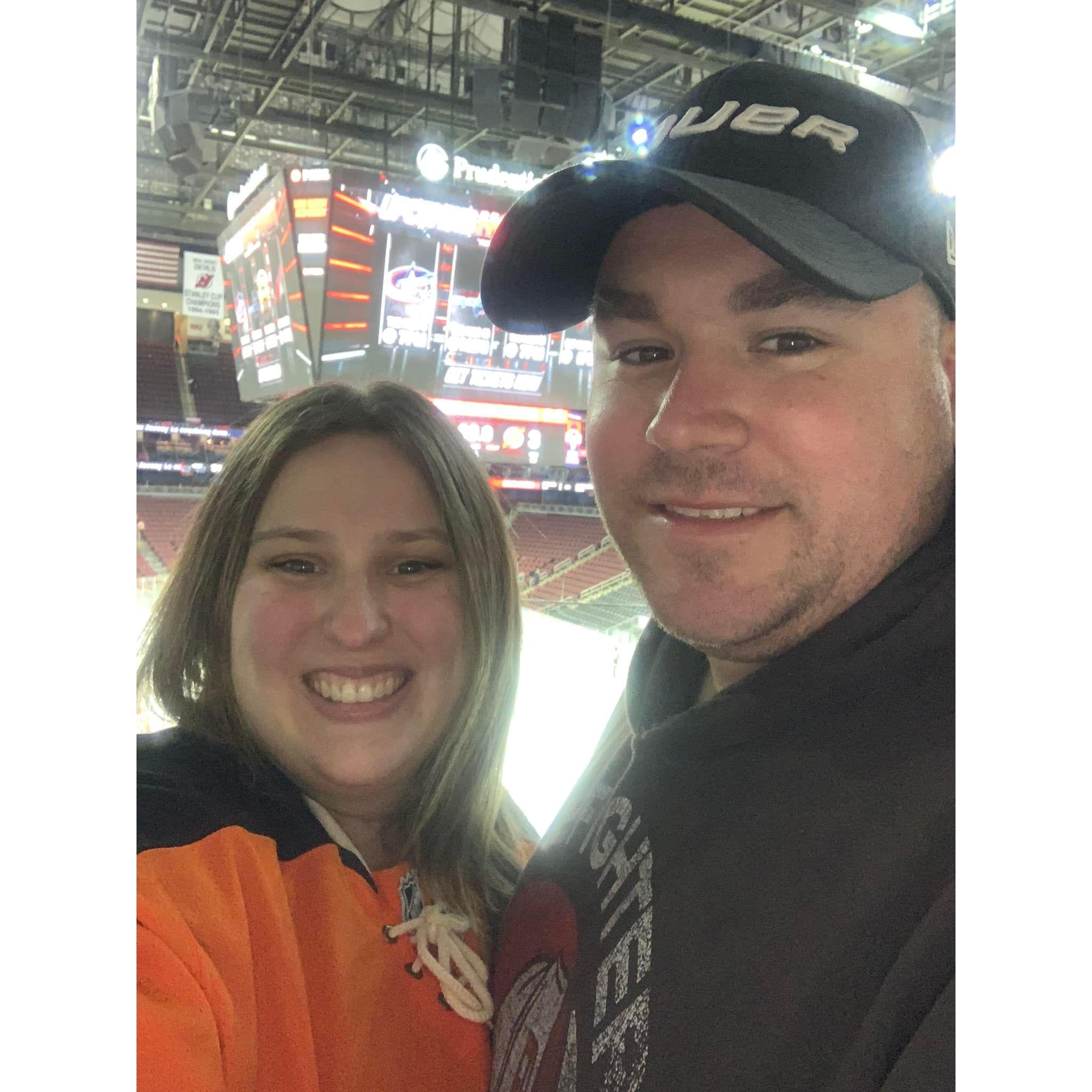 Enjoying some Flyers hockey