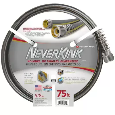 Teknor Apex Heavy Duty 5/8-in x 75-ft Heavy-Duty Kink Free Vinyl Gray Coiled Hose