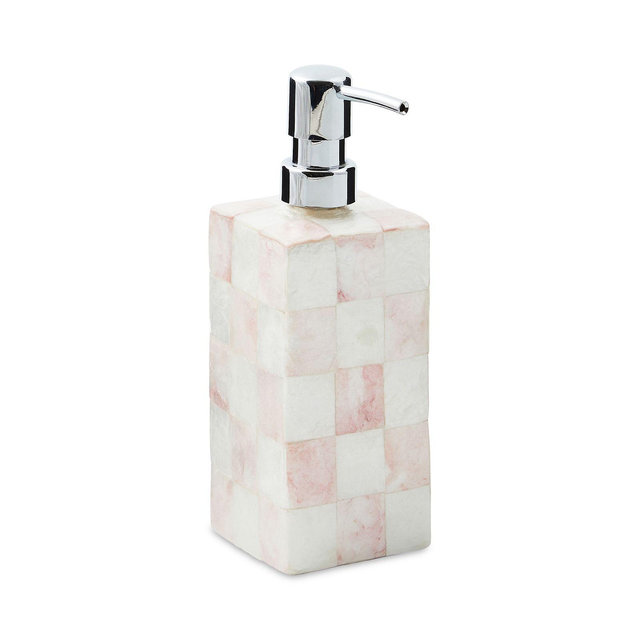 Mackenzie-Childs Rosy Check® Capiz Soap Pump