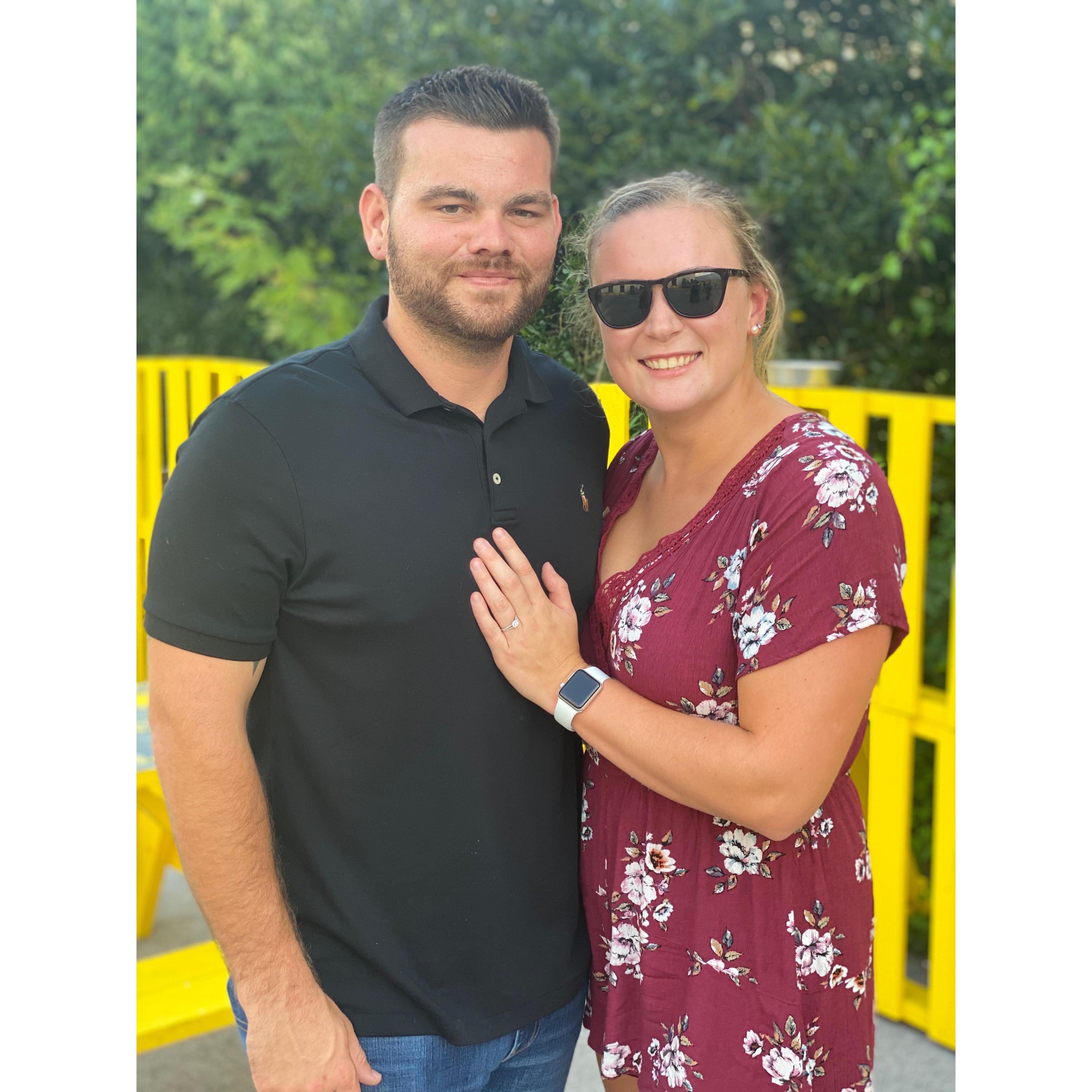The day we got engaged! August 7, 2020. Our 8 year dating anniversary.