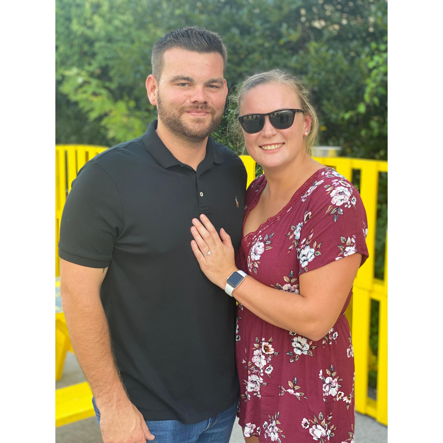 The day we got engaged! August 7, 2020. Our 8 year dating anniversary.