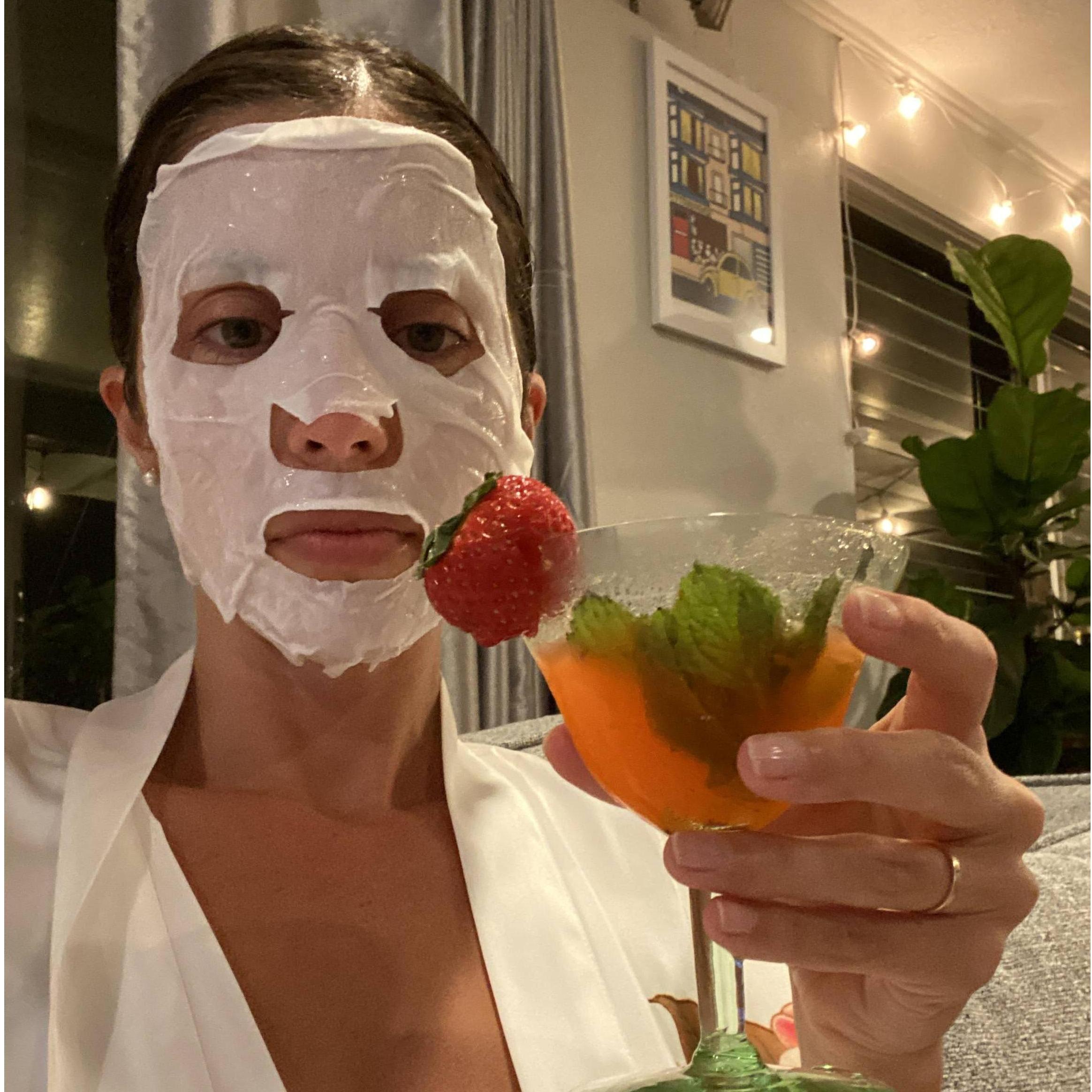 Jac maintained her self-care rituals