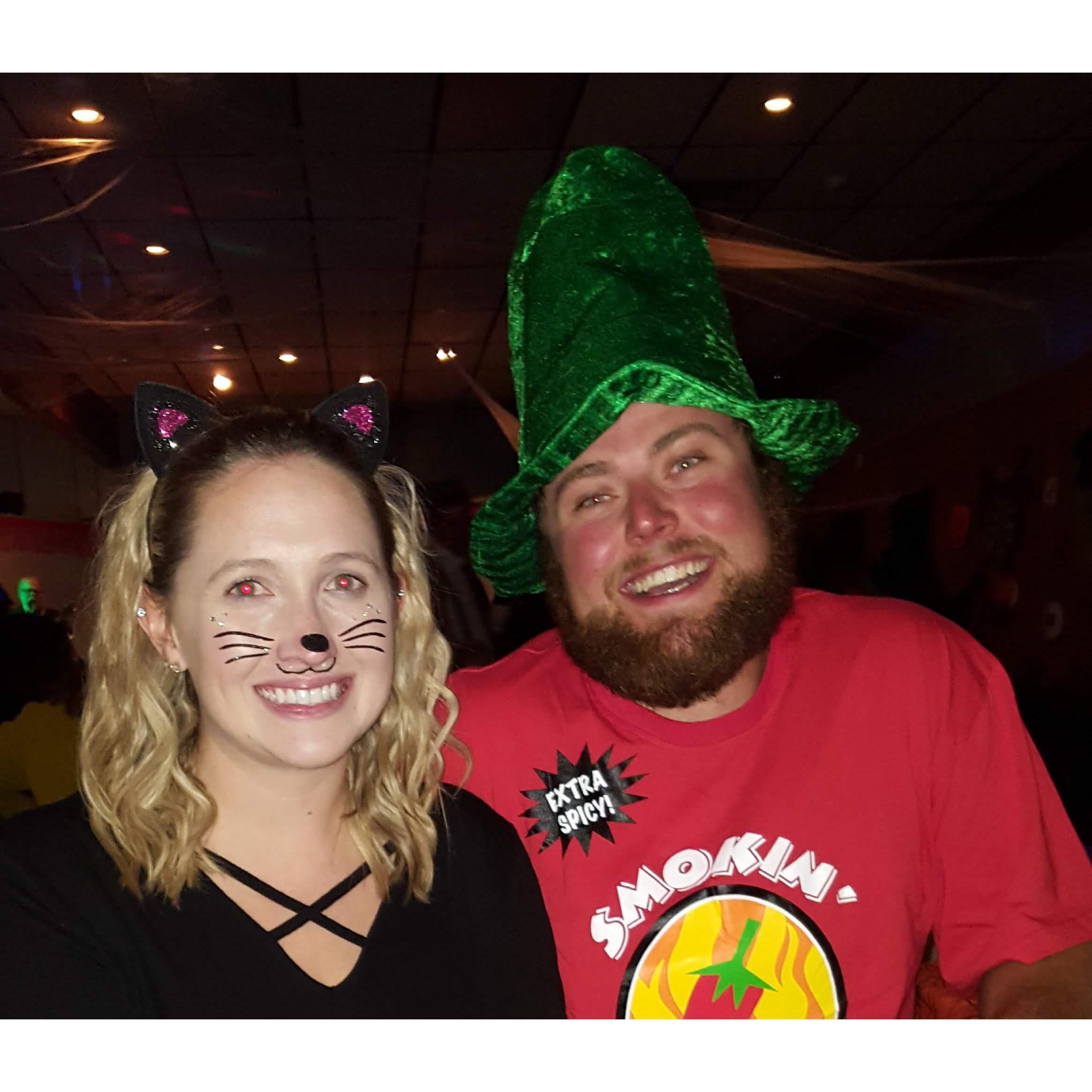 Halloween 2019 - Cat and a bottle of hot sauce
