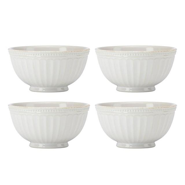 Lenox 895719 French Perle Groove All-Purpose Bowls, Set Of 4 White