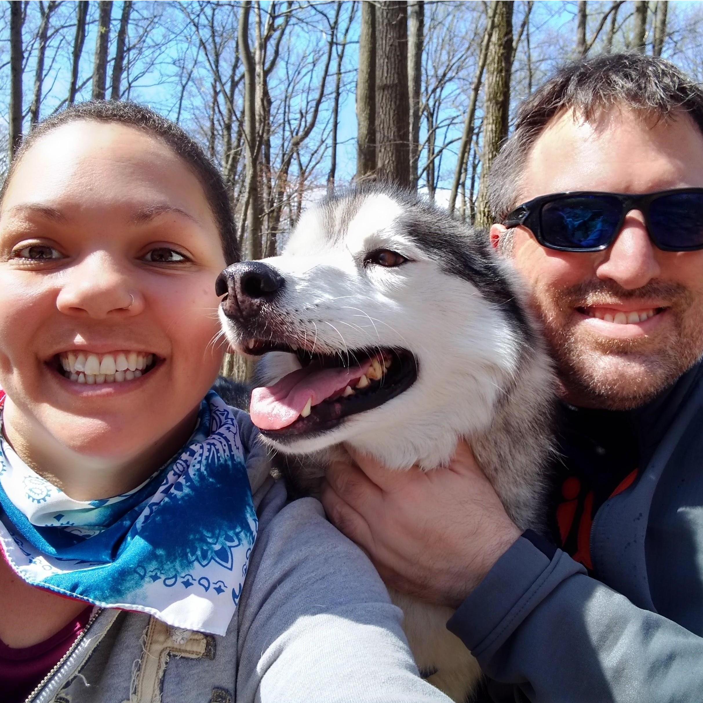 Hiking with doggos! This is Romeo... Gypsy coulld not sit still for the photo.