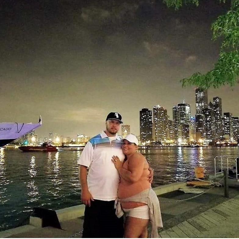 Matt and I right after he proposed to me under the fireworks at Navy Pier!