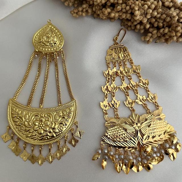 traditiona punjabi gold passa piple patti indian hair accessories jhumar punjabi jewelry indian jewellery jewelry pakistani passa jaggo