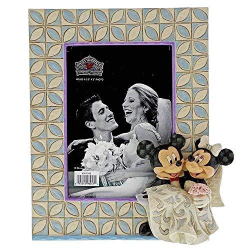 Enesco Disney Traditions by Jim Shore Mickey and Minnie Wedding Frame, 7.25 Inches High