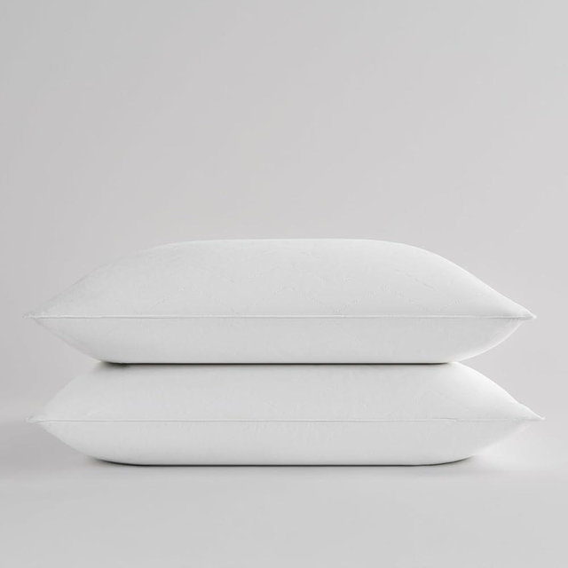 Sobel Westex: 2 Pack Sahara Nights Bed Pillow for Sleeping | Back & Stomach | Hotel Quality, 233 TC, 100% Cotton Case, Gel Fiber Fill | Hypoallergenic, Soft, Washable|Queen Size 20X30