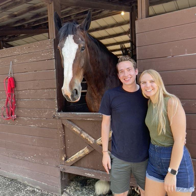 With the Budweiser Clydesdales