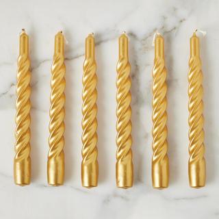 Twisted Taper Candles, Set of 6