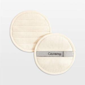 Caraway Organic Cotton Cream Pot Holder, Set of 2 + Reviews | Crate & Barrel