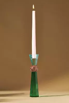 Cut Glass Candle Holder