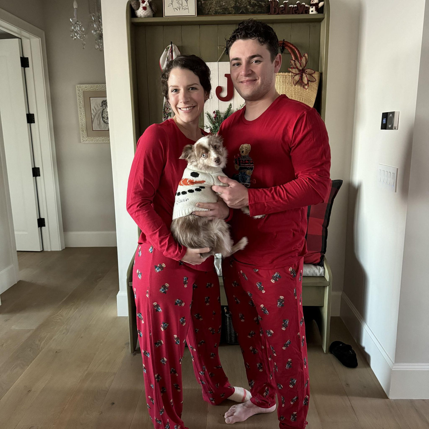 You know it's love when he wears matching Christmas PJs with you ;)