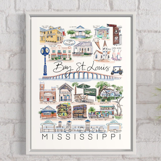 Bay St. Louis, Mississippi - Art Print, Wall Decor
