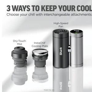 Shark - ChillPill 3-in-1 Personal Cooling System with Fan, InstaChill Cooling Plate & Dry-Touch Mist - Carbon