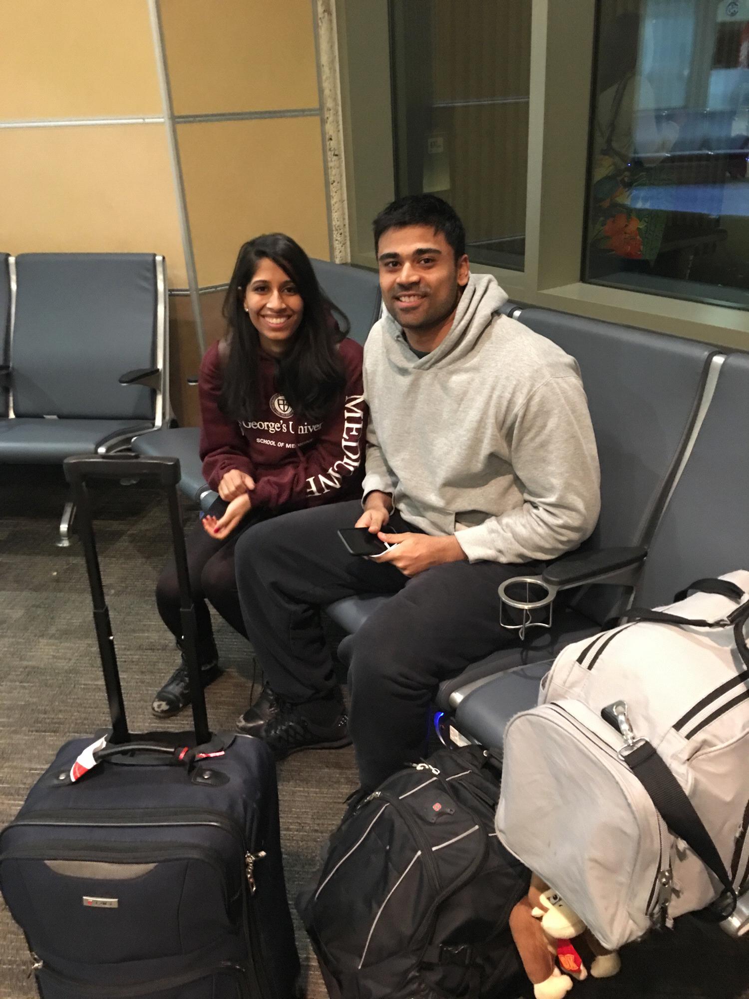 When he flew to Kansas to visit me before Step 1