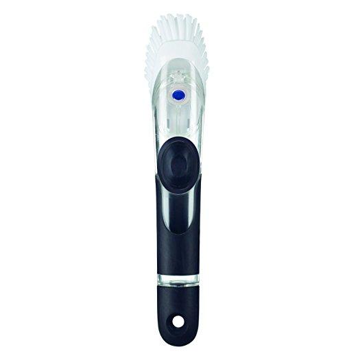 OXO, SteeL Soap Dispensing Dish Brush - Zola