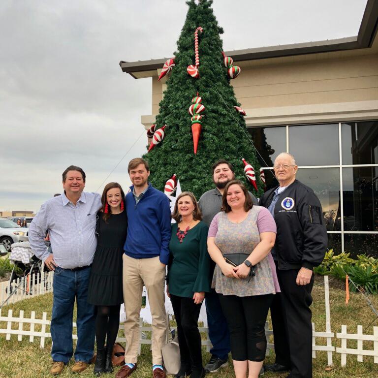 With Matt’s family at Christmas
