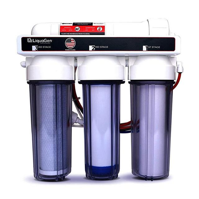 LiquaGen- 4 Stage Hydroponics Reverse Osmosis Water Filtration System- 100 GPD | Water Purifier for Indoor or Outdoor Garden Use | Hydroponics Growing System | Healthy Plants starts with Healthy Water