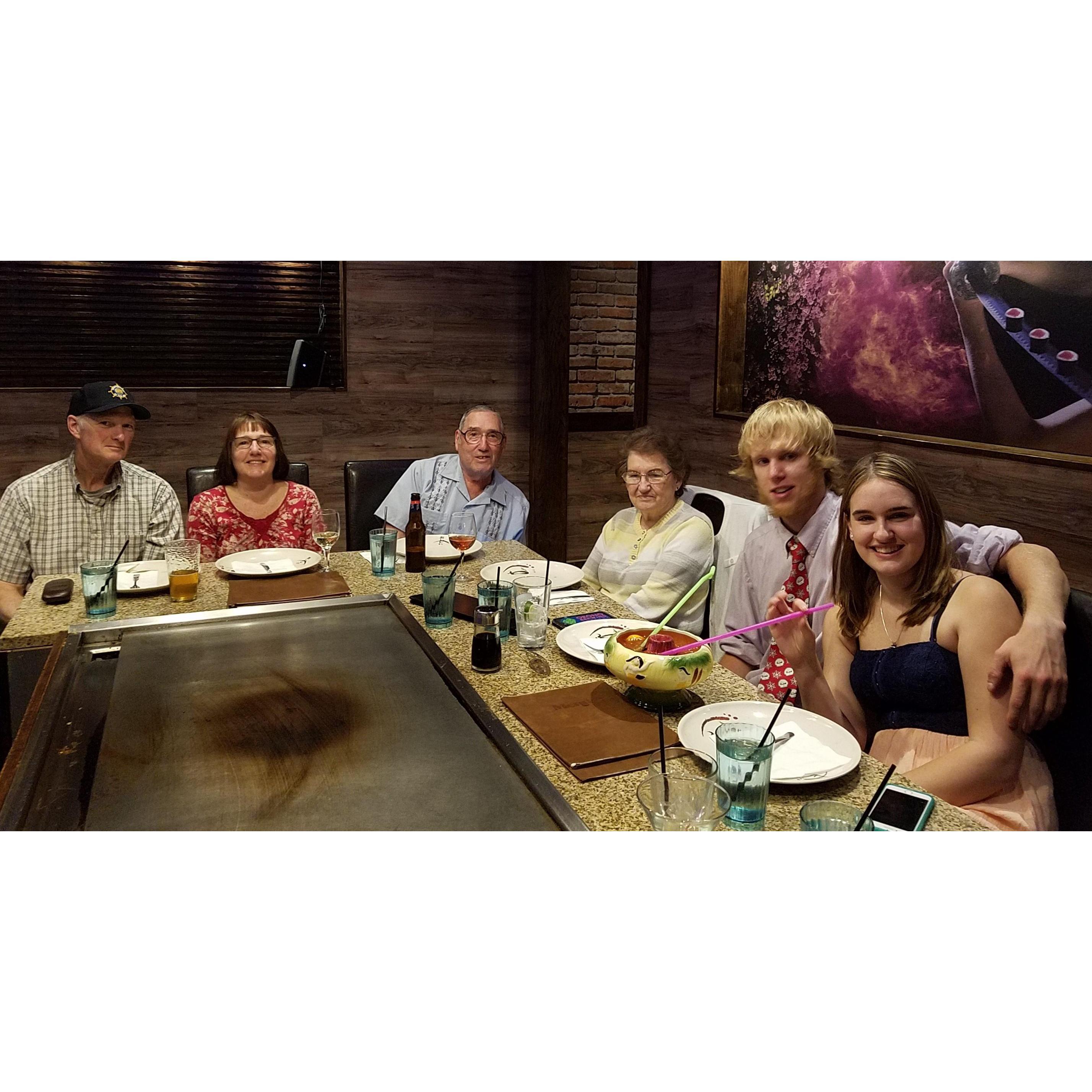 Graduation dinner with family