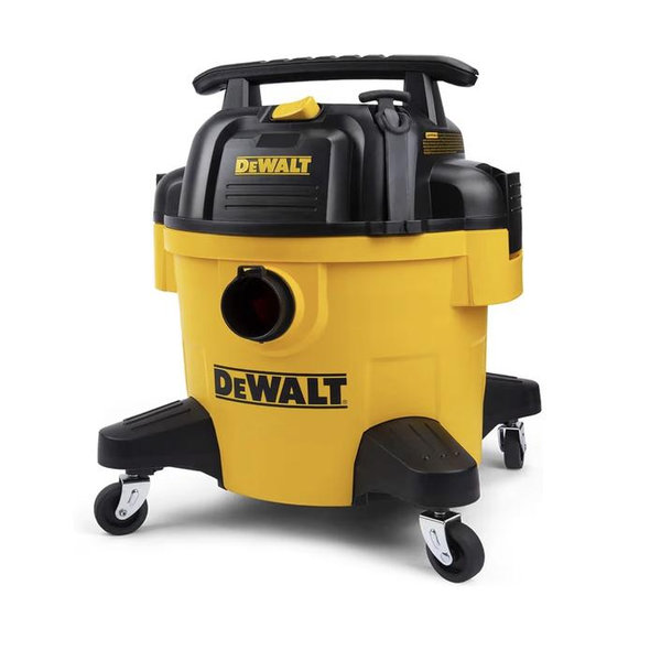 DEWALT DXV06PZ 4 Peak HP Shop Vacuums Wet/Dry, 6 Gallon Poly Wet/Dry Vac, Heavy-Duty Shop Vacuum with Blower Function Yellow+Black