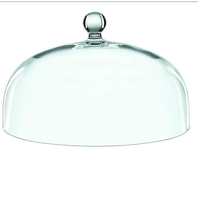 Nachtmann Bossa Nova Collection, Teatime Dome for a Cake Plate, 11.8-Inch, Crystal Clear Glass, Lid for Freshness, Pastry Display Cloche with Knob Handle