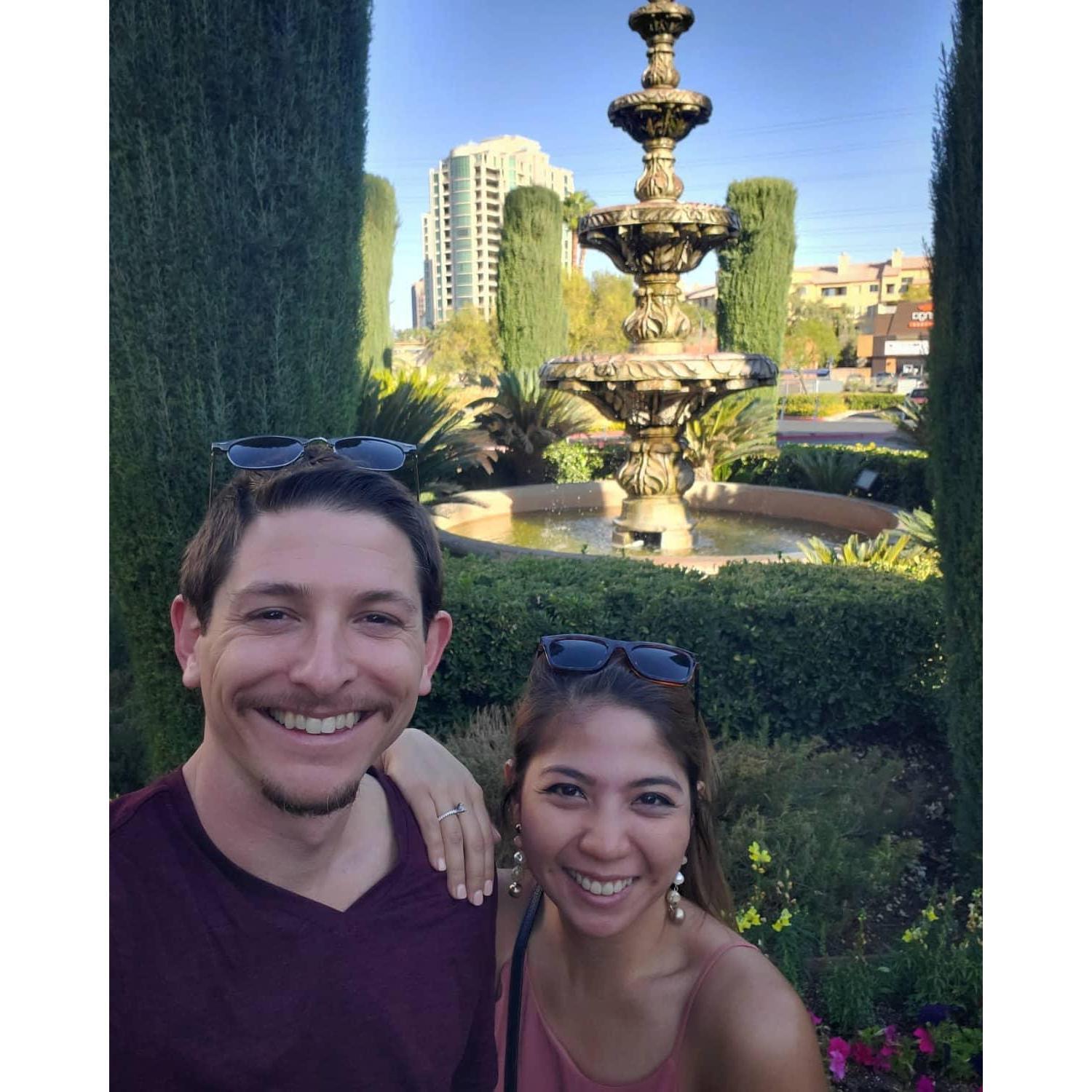 But this definitely shows genuine smile of us as a newly engaged couple on October 11, 2020 in Las Vegas, Nevada!