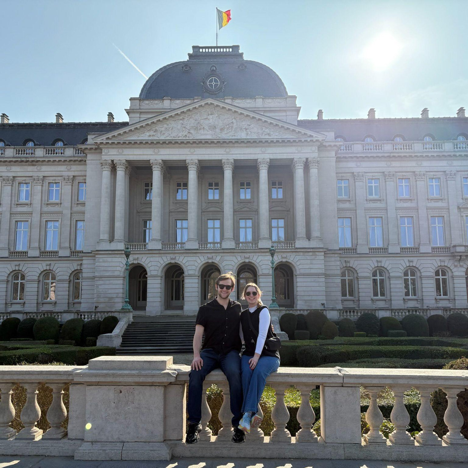 03/08/2025 - The Royal Palace of Brussels along our walking tour in Belgium.