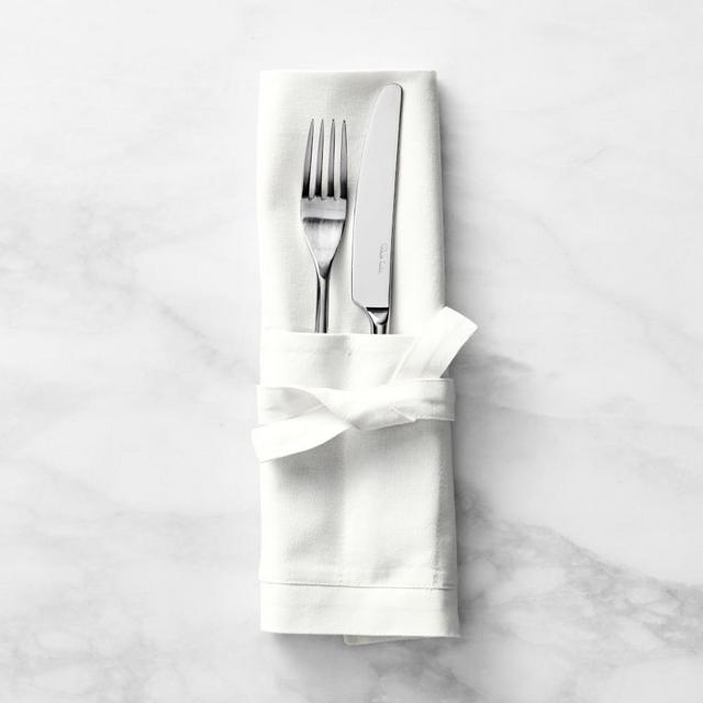 Flatware Pocket Napkin, 20" X 20", Set of 4, White