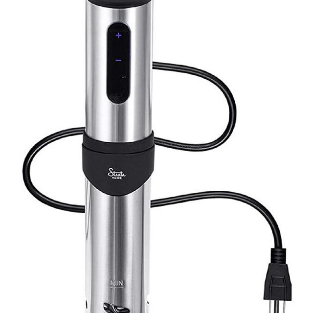 Monoprice Sous Vide Immersion Cooker 1100W - Black/Silver With Adjustable Clamp, Quite Motor, and Simple Controls - From Strata Home Collection