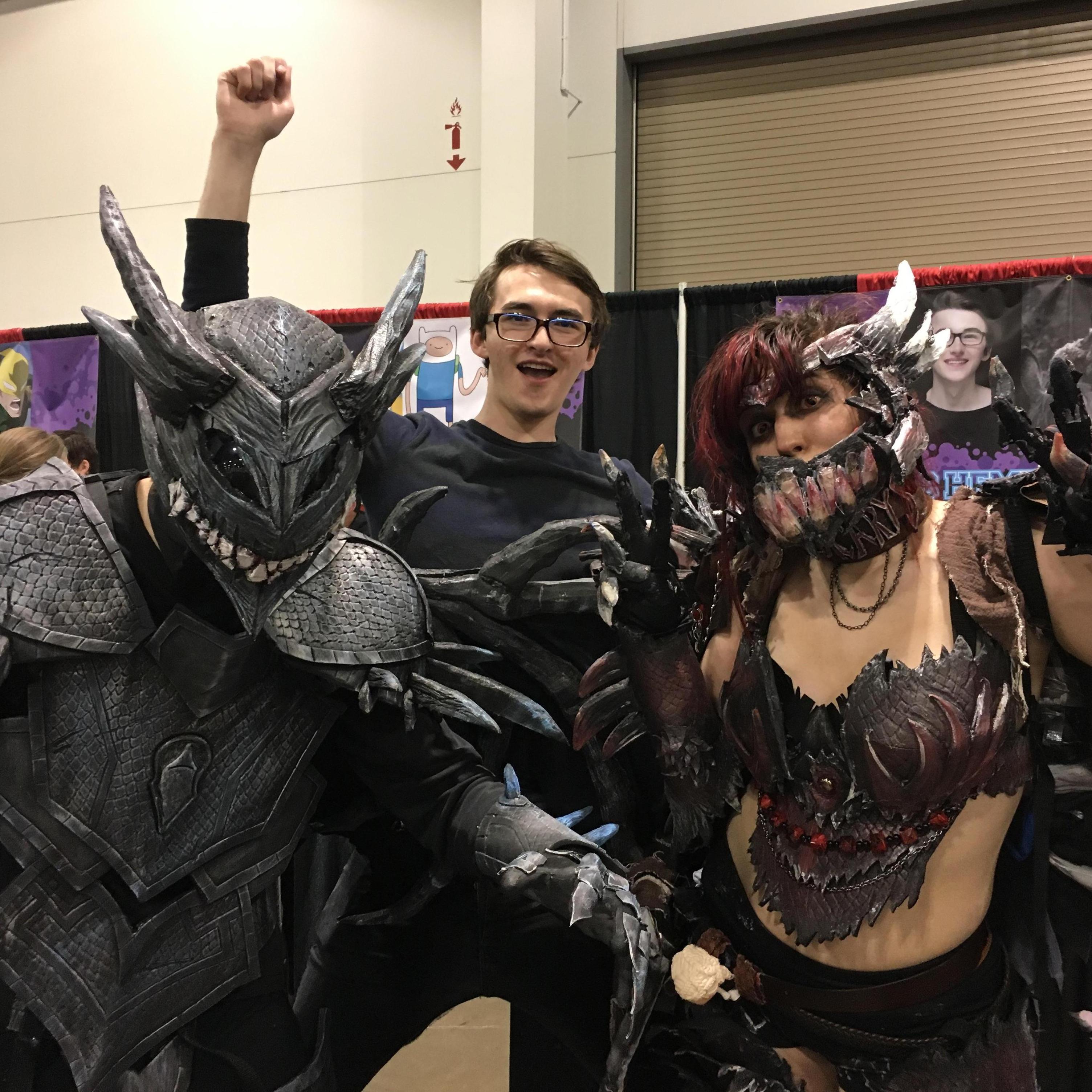 When we met the king himself from Game of Thrones in our dragon cosplay's. He took a photo to show the entire cast