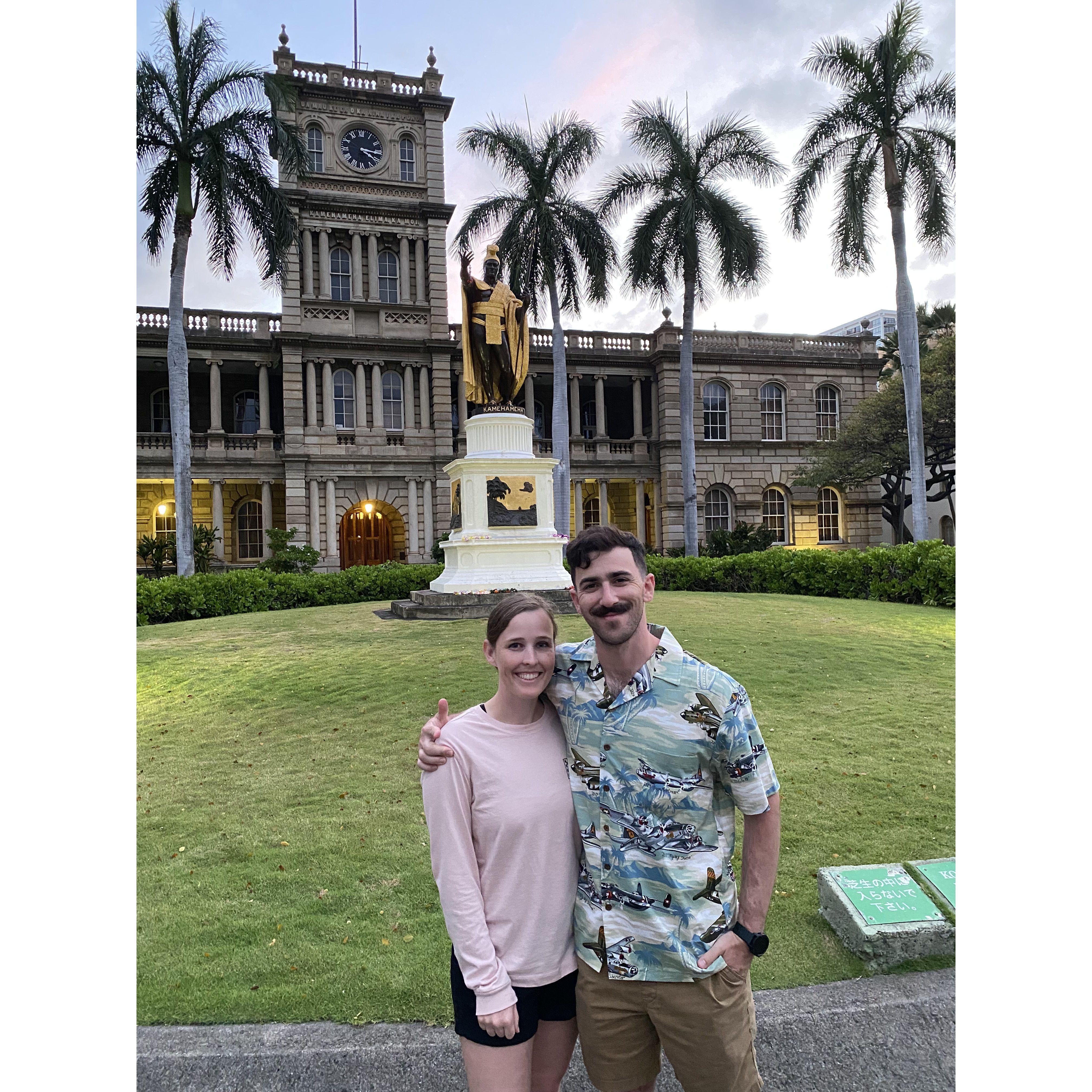 Family trip to Hawaii where Nate met the Johnson family for the first time