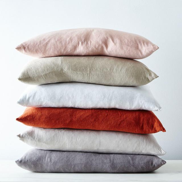 Stonewashed Linen Pillow, 22" x 12"