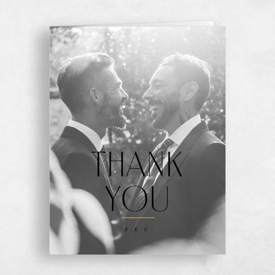 Black Wedding Thank You - Mendoza Photo