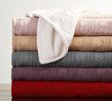 Cozy Cable Knit Throw