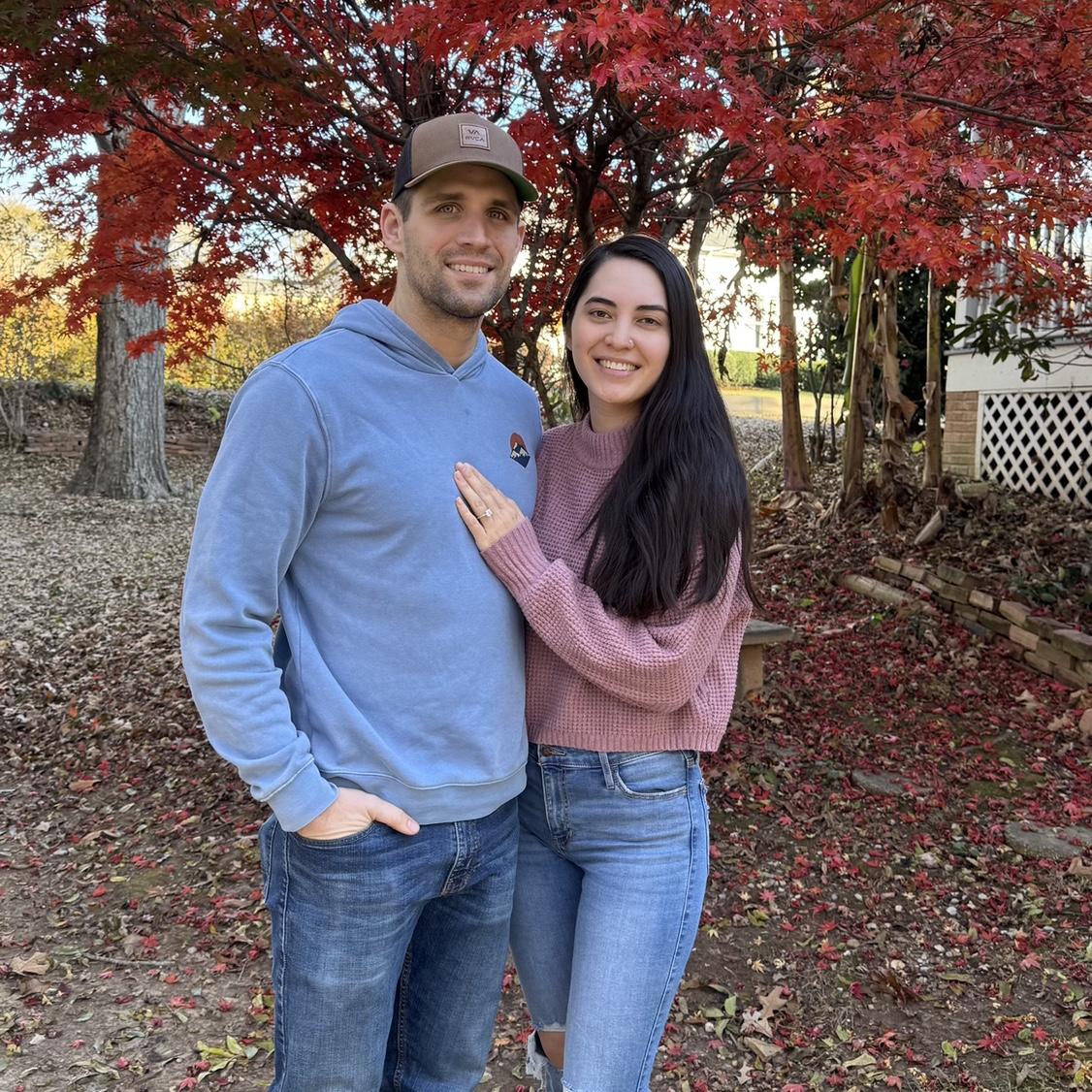 Aaron proposed to Tiana in Tallapoosa, Georgia where they spent time with his 93 year old grandfather and family for Thanksgiving.