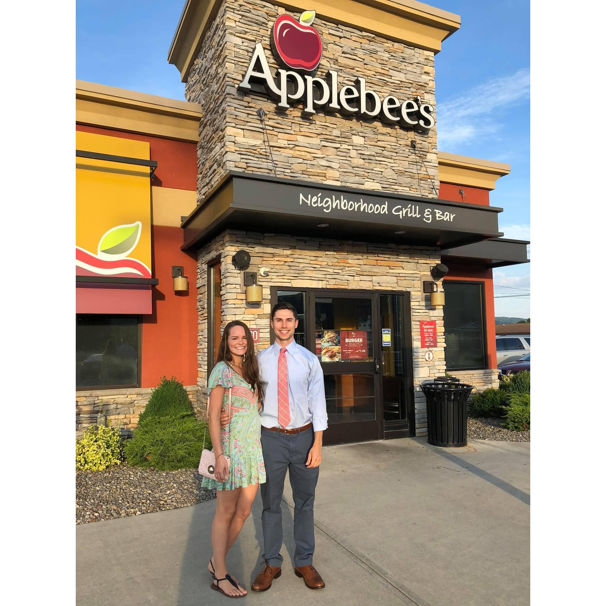 All dressed up for Applebee's in Sayre, PA
