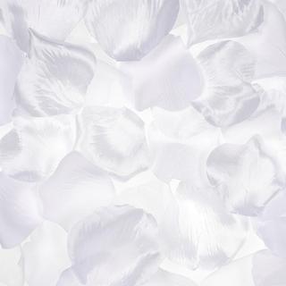 White Satin Rose Petals, 300 Pack