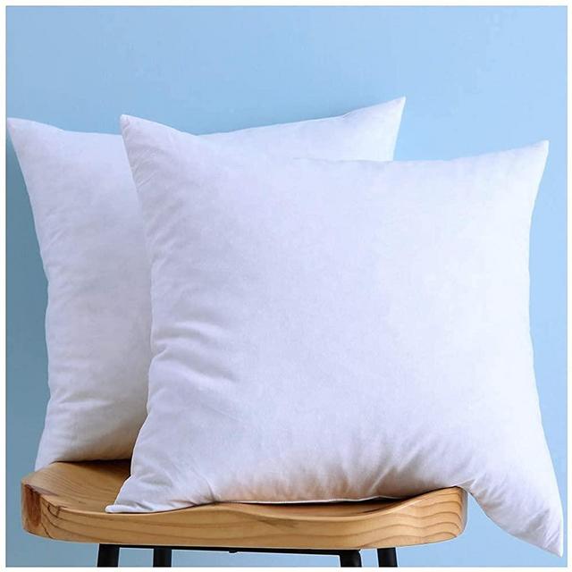 Set of 2, Cotton Fabric Two Pillow Inserts, Feather and Down Throw Pillow Inserts, Decorative Pillows Inserts, Have Many Different Sizes, Please Choose The Suitable Size Pillow Inserts, 18X18 Inches