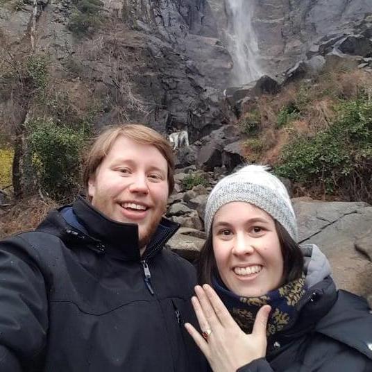 The photo we took once I stopped happy crying following Adam's proposal. 13/12/2019.