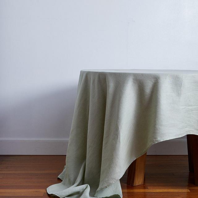 100% Linen Tablecloth in Sage