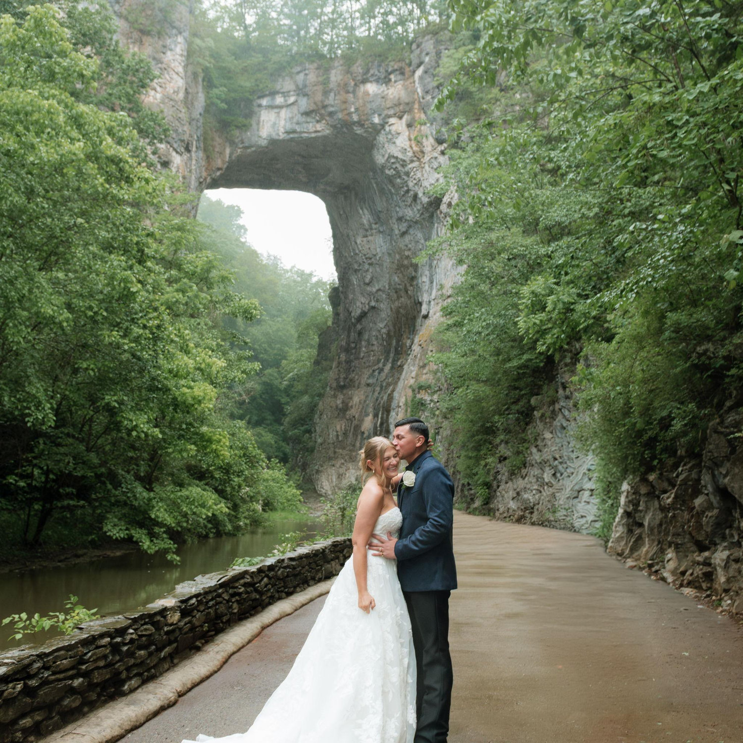 One of the first pictures after saying "I do"