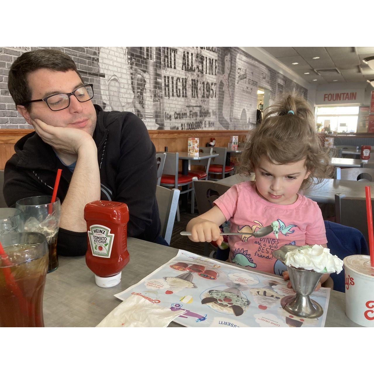 Matt in awe of Audrey's artistic abilities